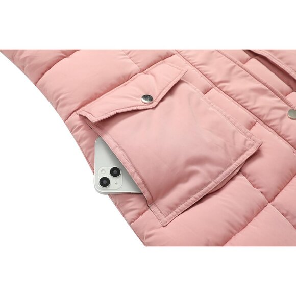 Womens Waterproof Long Winter Coat Thickened Down Alternative Warm Puffer Jacket - Picture 4 of 8